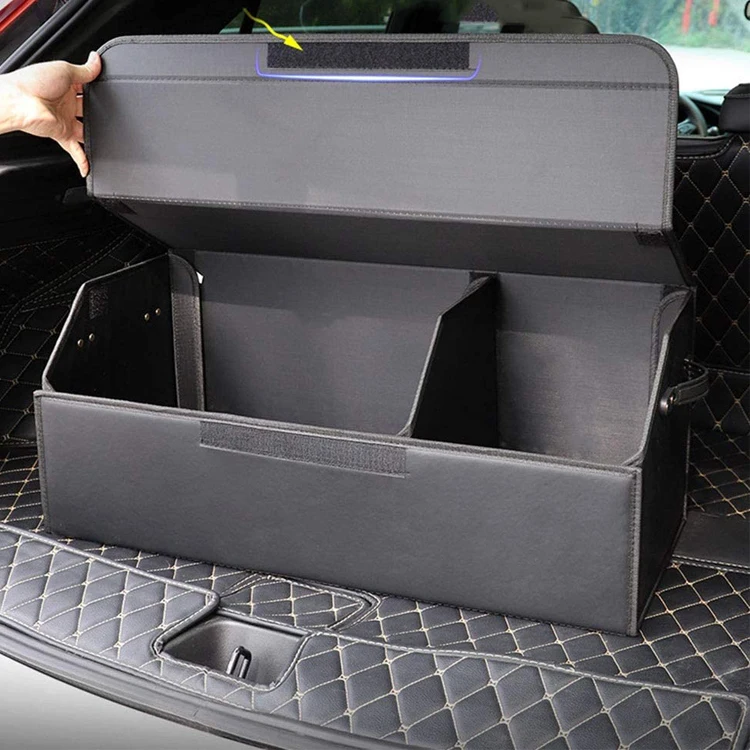 Leather Custom Car Trunk Storage Box Foldable Car Storage Box Can Be Easily Expanded to Meet the Needs of Any Car Organization
