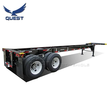 2 axles light duty trailer 20ft 40 foot gooseneck skeleton container chassis for sale