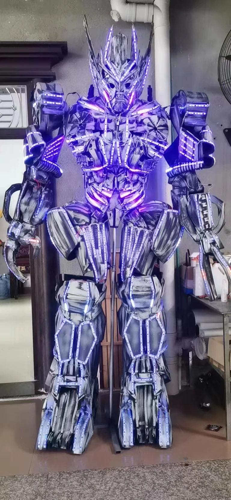애니메이션 모델 코스프레 의상 조명 댄스 Led 로봇 의상 핸드 크래프트 Led 라이트 트랜스 메가 트론 의상
