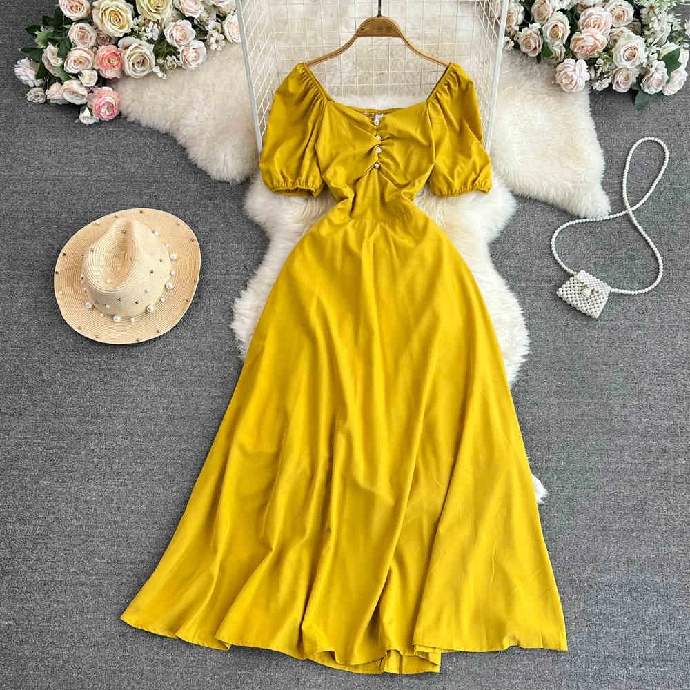 Shop Elegant French Haute Couture Bubble Short Sleeve Dresses