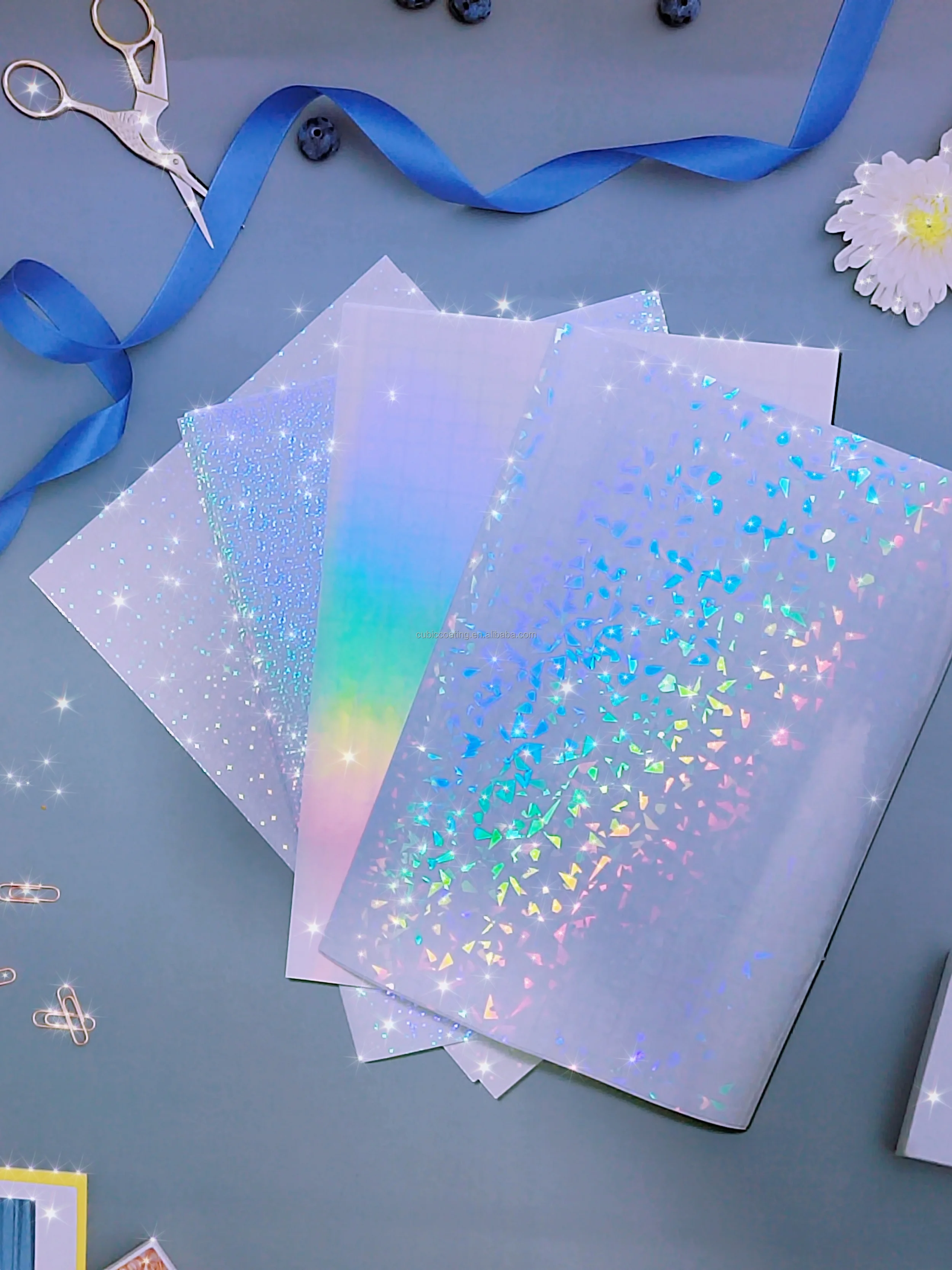 waterproof holographic adhesive laminating film printable