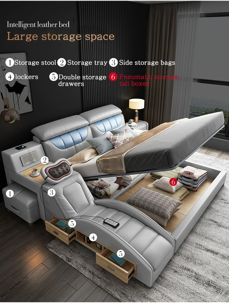 Queen Bed Frame Upholstered Bed Modern With Wood Girls Bedroom Sets