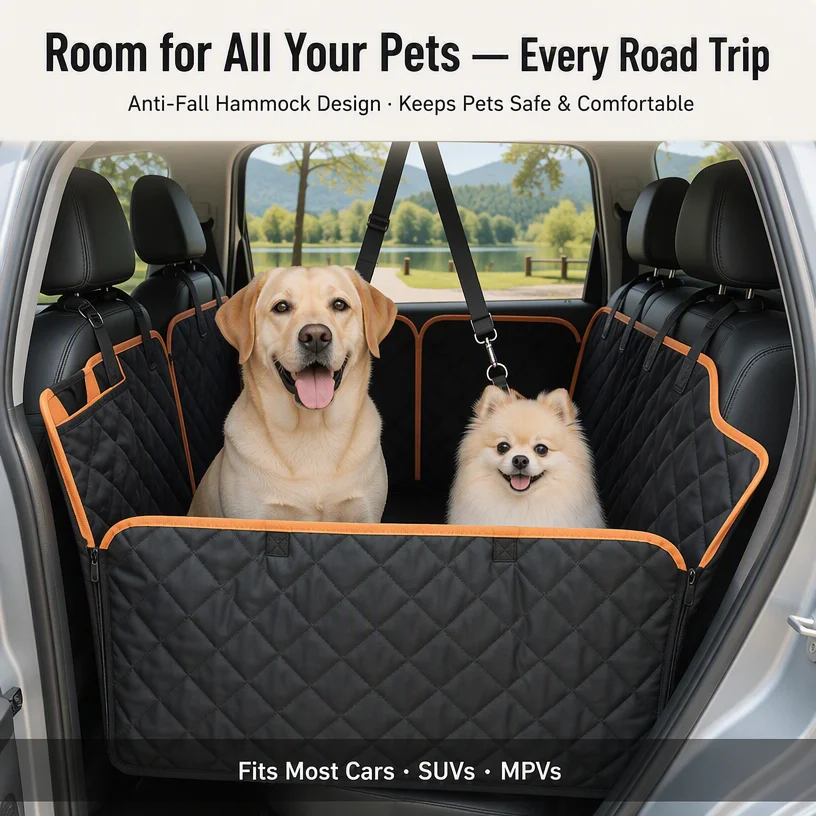 Waterproof Car Pet Hammock Rear Seat — Product details 6