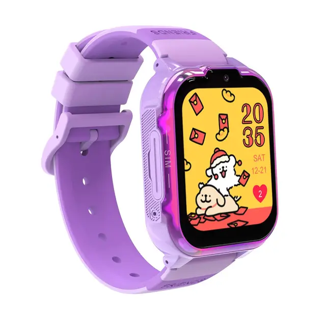 DH20 Children's Smart Watch 4G Video Call Positioning IOS OLED Plastic Square Student Watch Cross-Border Private Model Dial Call