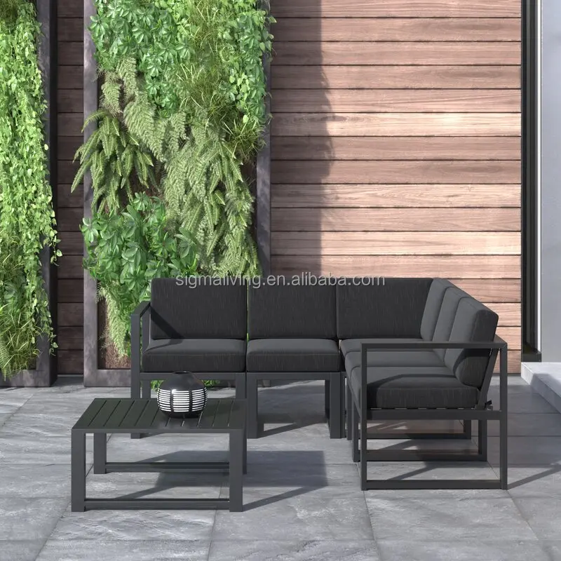 Garden sectional sofa set  new outdoor furniture sofa aluminum sectional sofa set