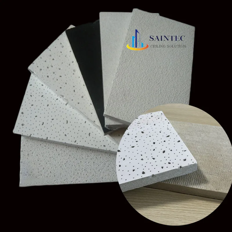 Modern Design Acoustic Mineral Fibre Ceiling Board Waterproof and Sound-Absorbing Square Tiles Fireproof Artistic Ceilings
