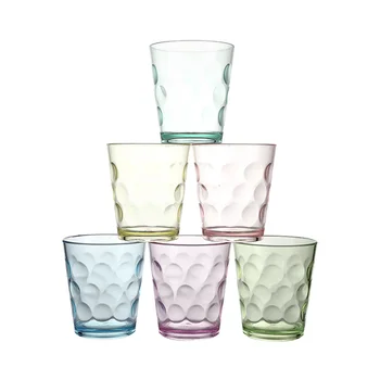 Modern Design Six-Piece Crystal Glass Cup Set Colorful New Arrival Top Picks with Custom Logo for Coffee & Tea