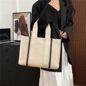 OEM Women Factory Custom Tote Bag Large Canvas Tote Women's Purse Crossbody Bags Handbags with Compartments
