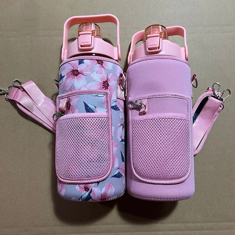 Бутылка для воды для спортзала, фитнеса, спорта, 64 унции, 2 л