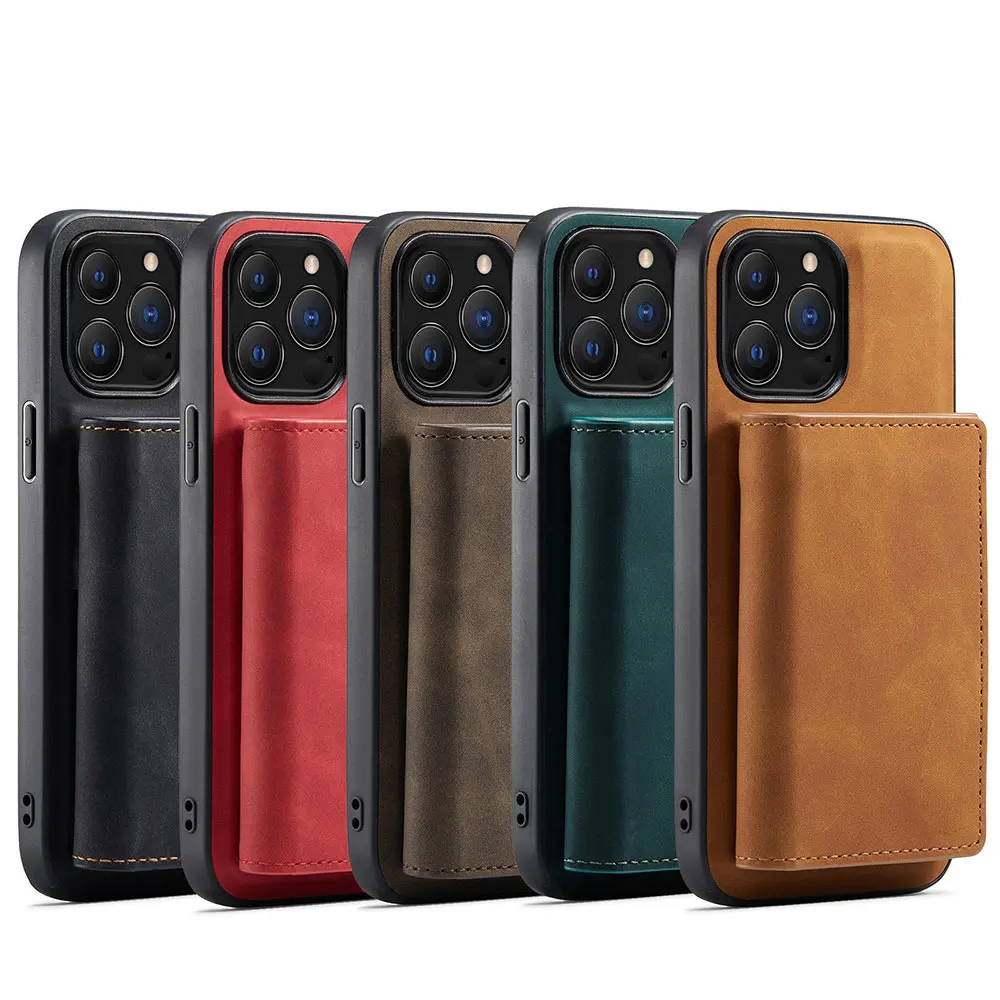 Pu Leather Phone Case For Iphone 15 14 13 12 11 Xr Xs Max Pro Plus Wallet Mobile Simple Business Luxury Cell Sjk415 Laudtec supplier