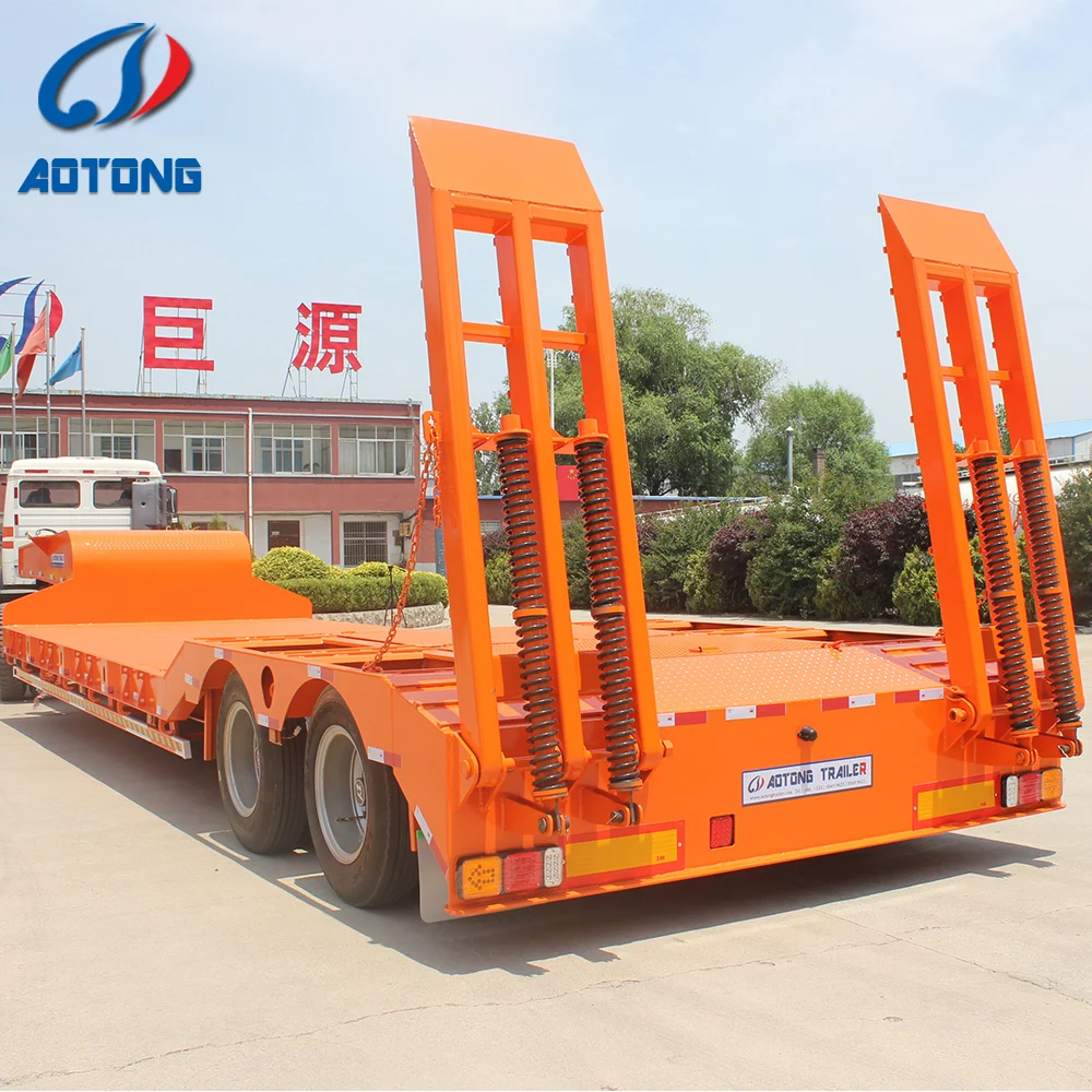 Multi Axles and Multi Line Special Trailer Heavy Duty Machine Carrier Lowboy 80 Tons Low Bed Trailers