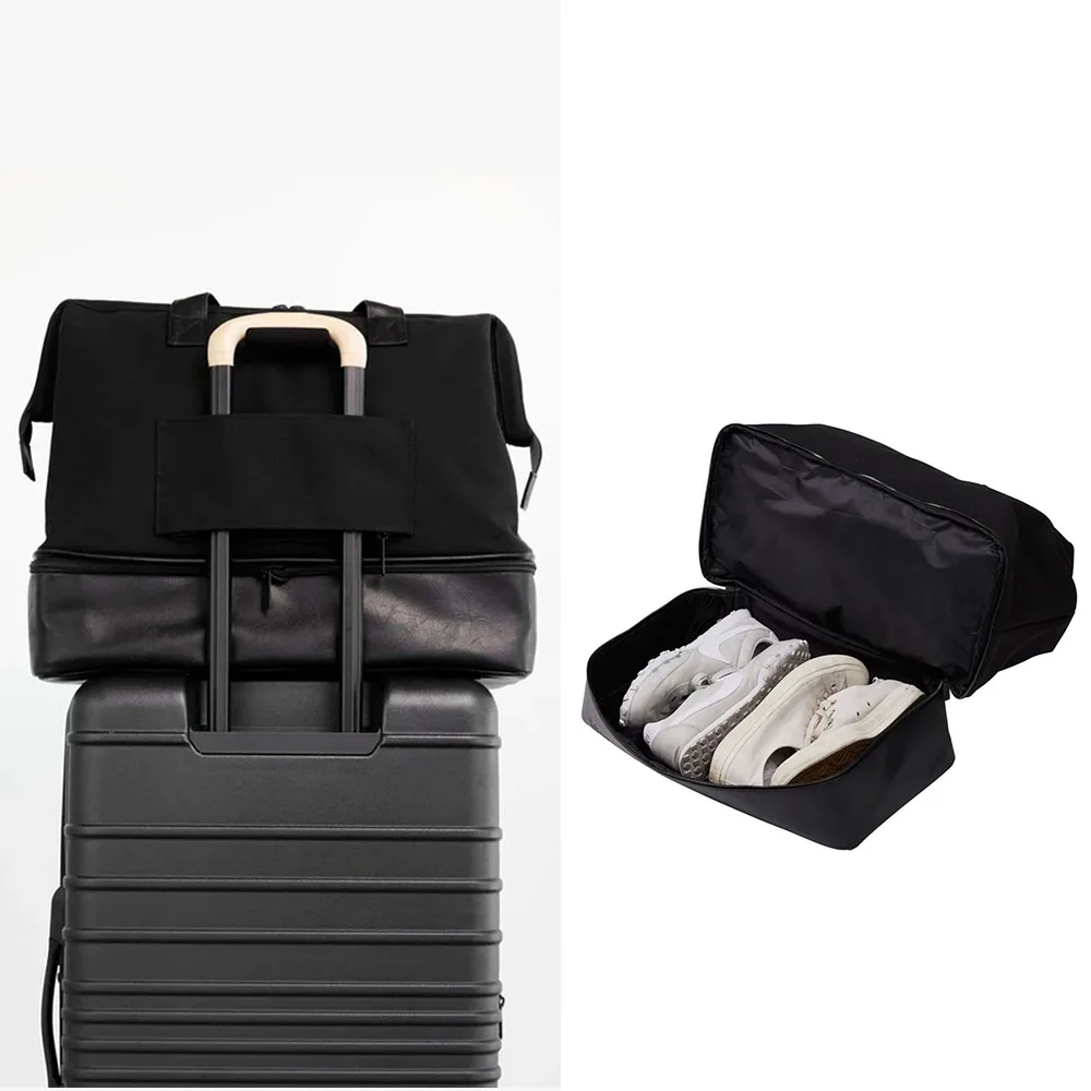 Designer Fashion Luggage Holdall Tote Shoe Compartment Custom logo Wholesale Weekender Overnight Women Travel Weekend Duffle Bag
