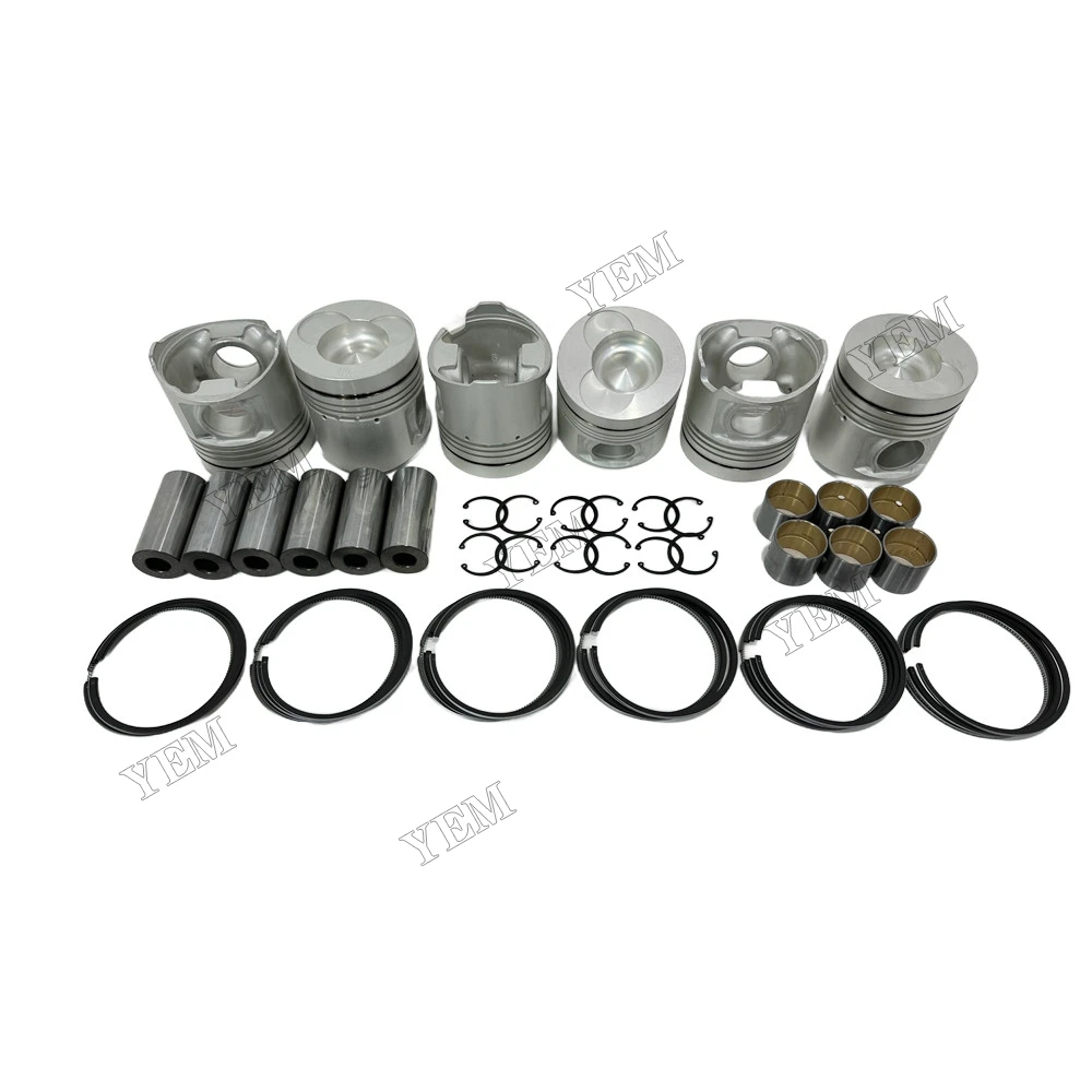 Piston Set With Rings Fit for Hino K13D Engine 4
