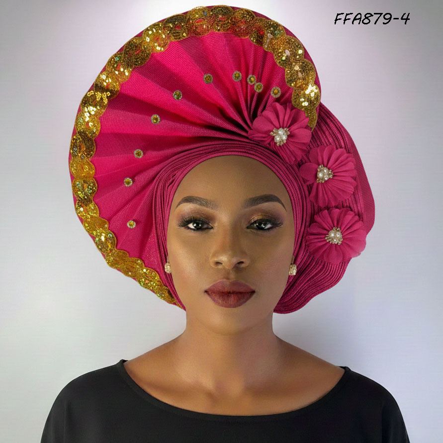 Nigerian Auto Gele Red