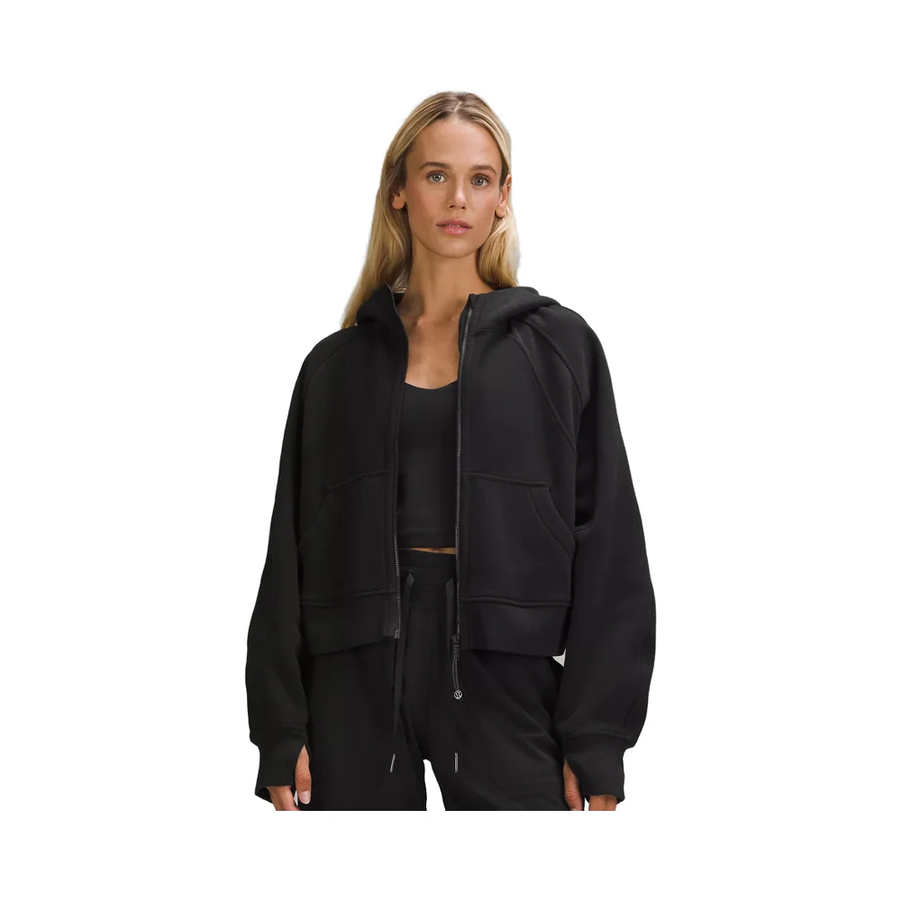 DUOLLB Custom Wholesale Oversized Zipper Fashion Sportswear Plain Blank Print Women Cropped Hoodie Short Women's Clothing