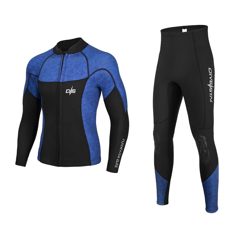 DIVESTAR 3mmネオプレン両面ナイロン生地マッチカモ2ピース