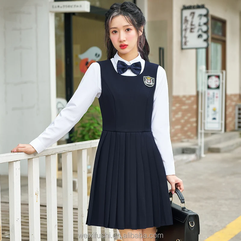 Japanese School Uniform Designed Specifically for Women, Women's Suit  Jacket, Campus JK Vest Pleated Dress Two-piece Set