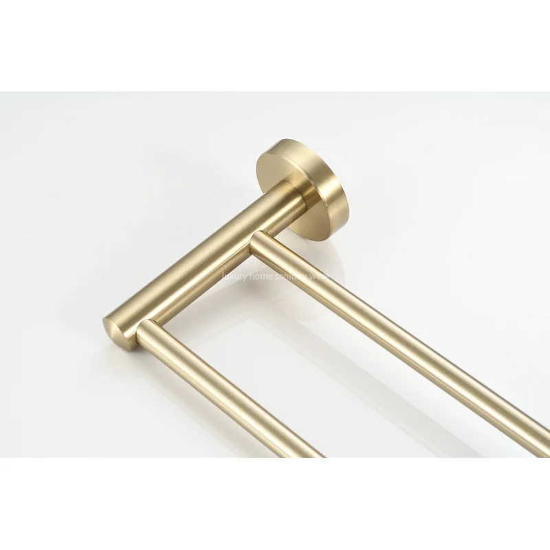 product high quality gold reinforced towel rack wall mounted bathroom accessories set towel rack cover-7