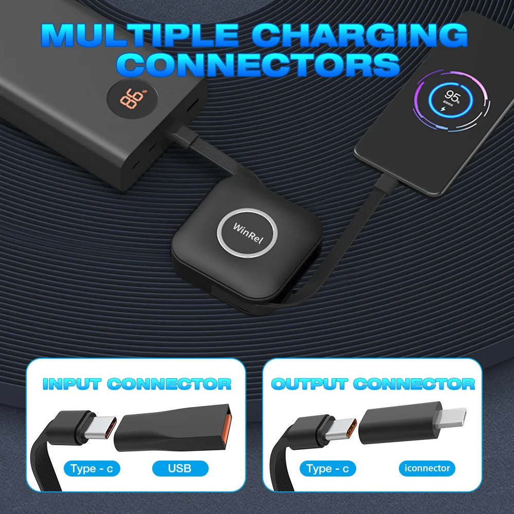 4 In1 Retractable Usb Type C Micro Usb Cable Car Charger With 3 In 1