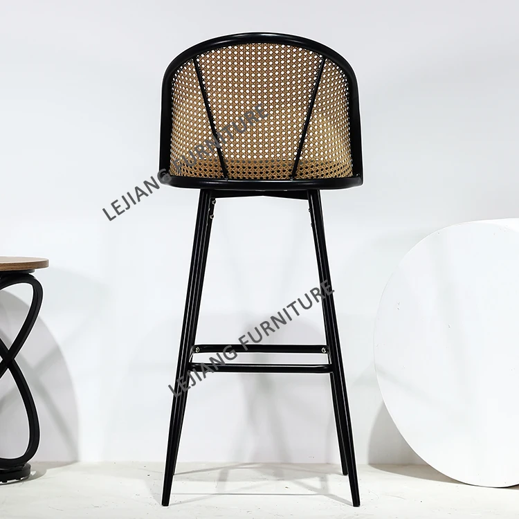 Free Sample bar Furniture Rattan High Barstools Kitchen Modern Tabouret De Stools bar Chairs Counter bar Stools for Kitchen