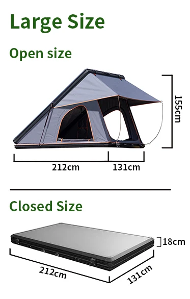 New Arrival Outdoor Camping EU US Stock Carpa De Techo Hard Shell Aluminum Car Rooftop Tent