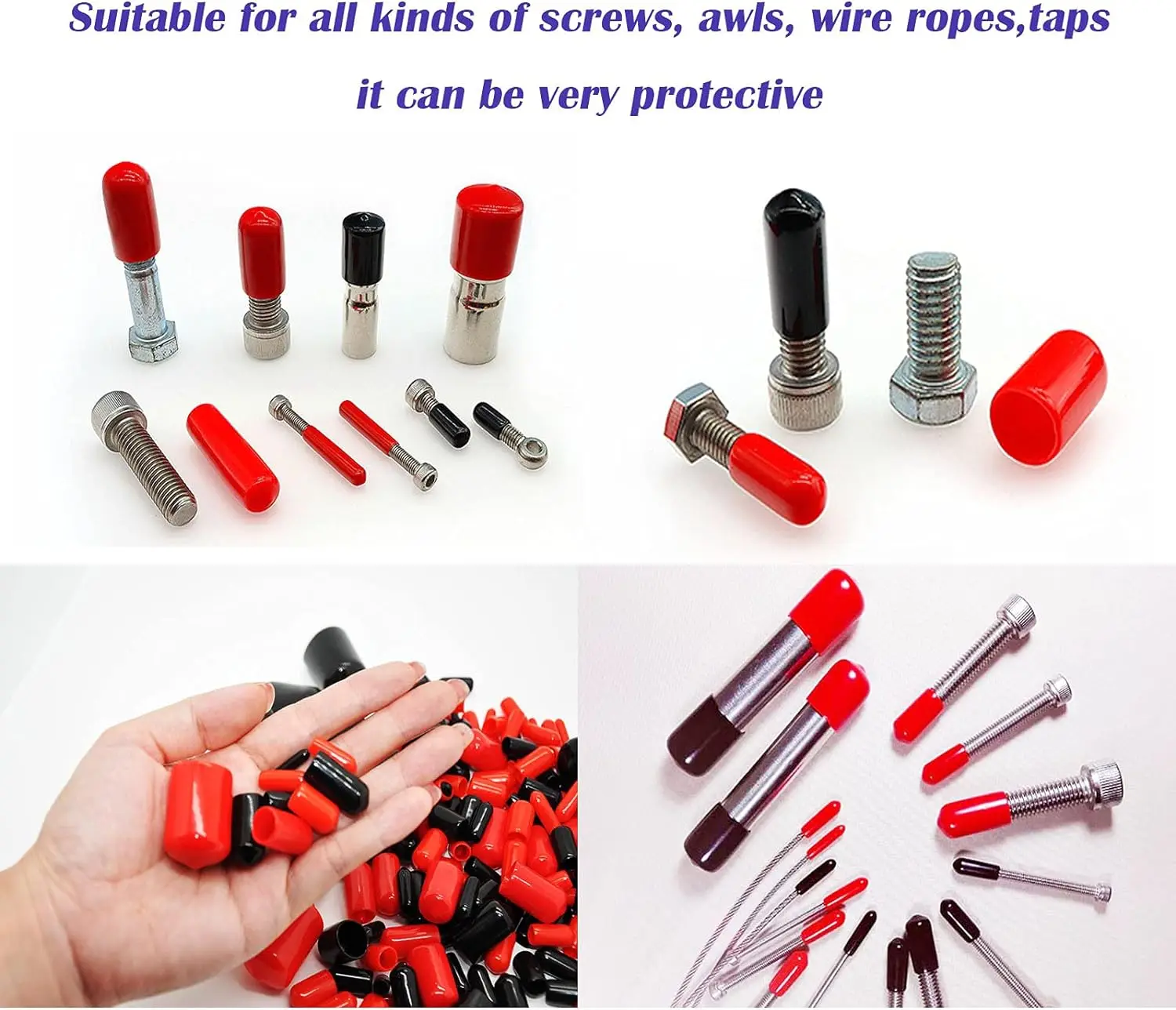 Sourcingmap - Tappi Terminali In Gomma, 10 Mm, In Vinile, Con - Foto 9