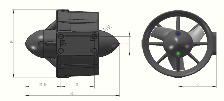 M060 Underwater Thruster Underwater Propeller Rov Underwater Robot ...