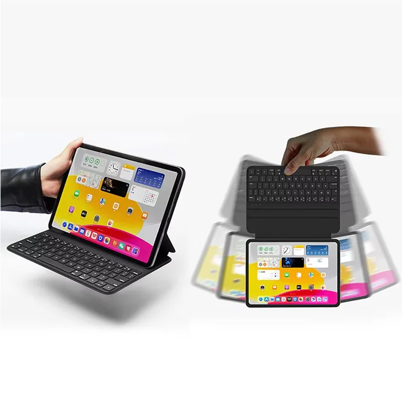 Laudtec F16 Wireless Keyboard Tablet Cover for Ipad Pro & Ipad Air Lightweight 430g Design With Oil-Resistant Protective Shell