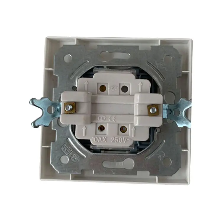 Factory Wholesale European Standard Household Switches 1 Gang 1 Way 250V/10A Wall Switches