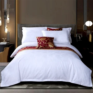 Factory Best Quality 400TC 5-Star Hotel Bed Linen 100% Cotton Duvet Cover Set Plain Style Woven Sheets
