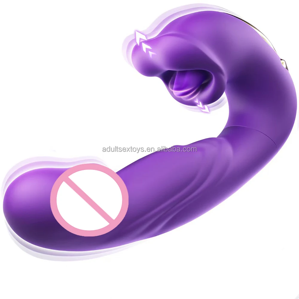 3 in 1 Sex Vibrator Dildo Realistic Tongue Licking and Slap Female  Masturbation Clitoris G Spot Vibrators Sex Toy for Women