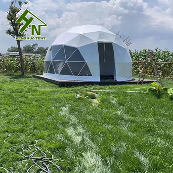 5m 6m Diameter Outdoor Prefab Glamping Tents Round Dome Camping Resort Hotel Tents Geodesic Dome Tents From China