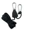 Polea de metal negro de 4 mm * 4 m