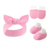 Rose red Polka Dot (3-piece Hairband set)