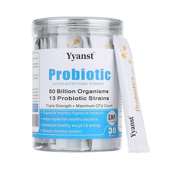 OEM Improve Bowel Movement Support Digestive Slimming 50 Billion CFU 13 Probiotics Strains Super Nutritional Probiotics Powder