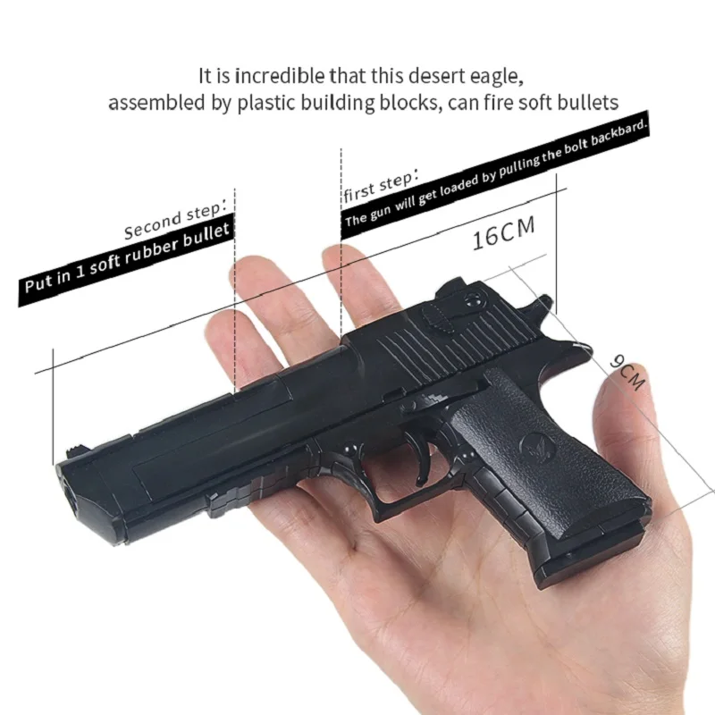 1pc Kids Gun Toys Blocks Pistol Toy gun model assembling pistol UK 