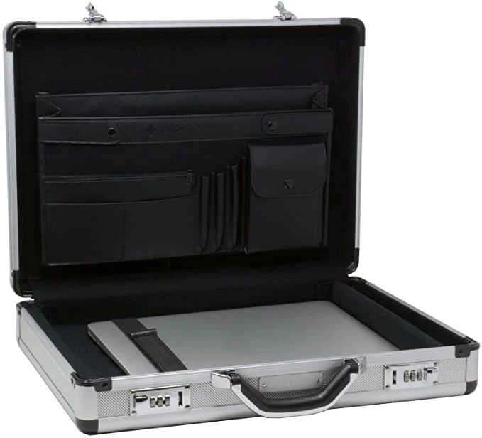 Combo Lock Hard Sided Aluminum Attache 
