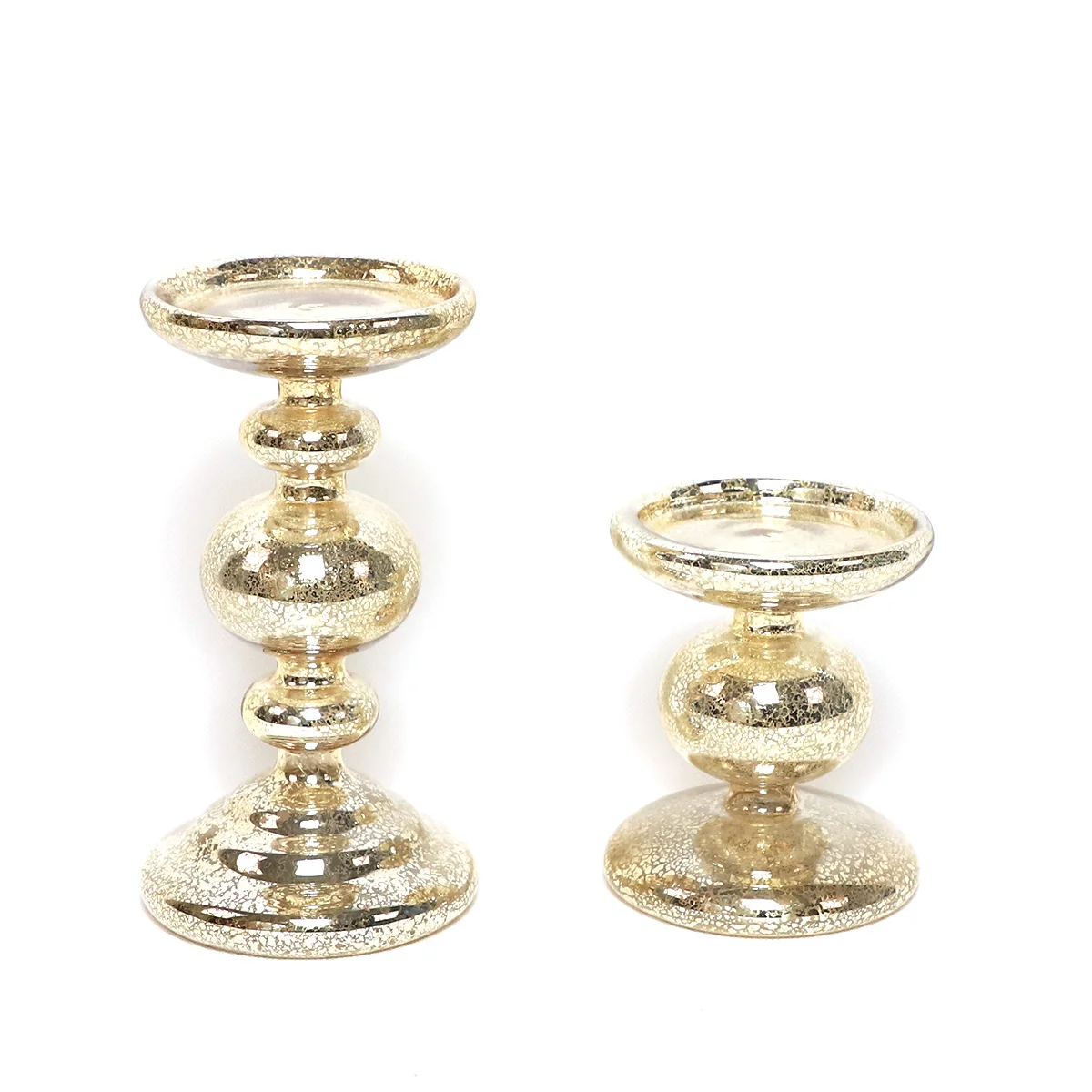 Hot Sale Glass Stable Pillar Taper Candles Holders Stand for Wedding Dinning Party