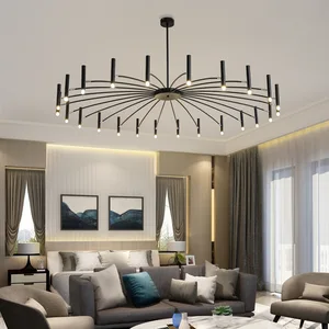 JACKSUN Starry Sky Multi-Head G9 Living Room Pendant Light Postmodern Minimalist Dining Room Linear Pendant Light