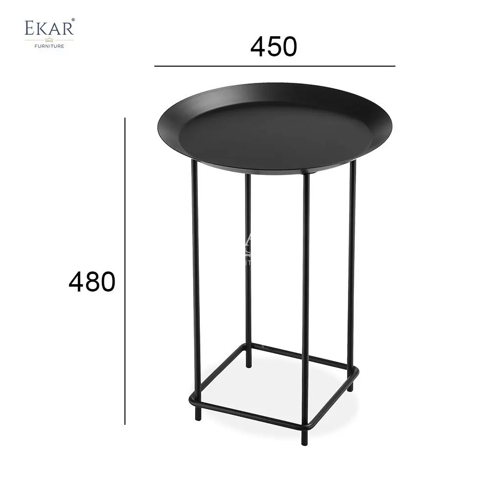 product modern black white matte finish metal corner table for home hotel accent living room furniture for decoration usage in hospitals461-67