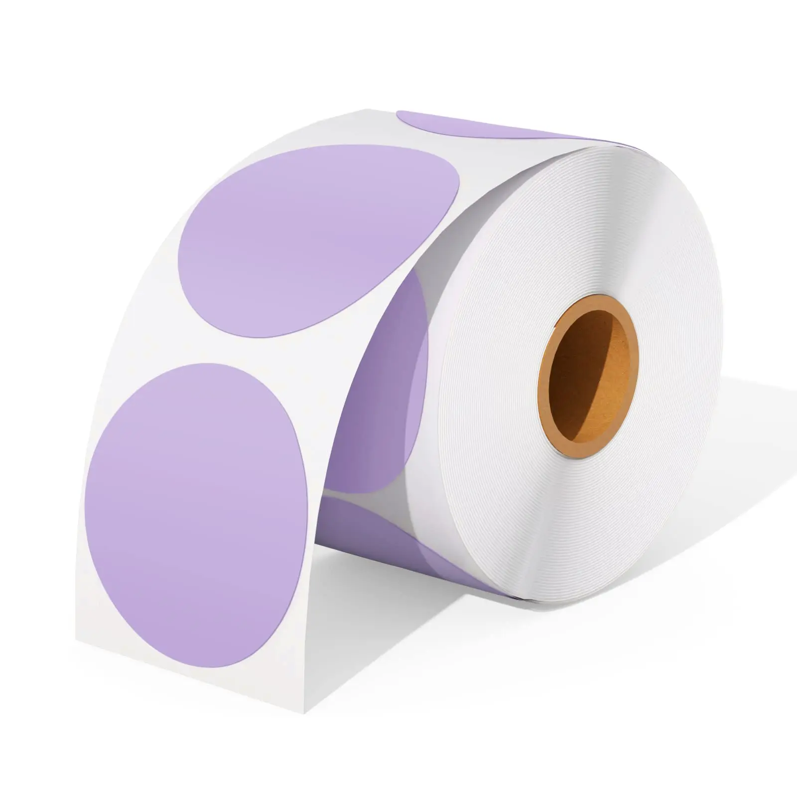 2" Recyclable Round Direct Thermal Stickers Multi-Purpose Paper Roll Labels for DIY Logo Brand Design QR Code Name Tag