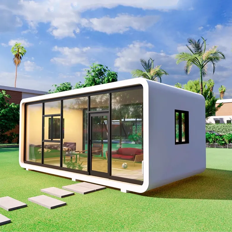 Modern Capsule Apple Cabin House Tiny House 20ft Modular Apple House Apple Cabin for Office Bedroom Hotel Kitchen & Toilet