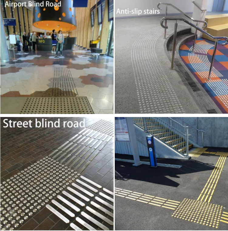 Stainless Steel Warning Tactile Indicator Strip Suitable For Visually