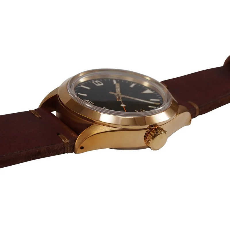 Bronze Watch case for Men with Domed Sapphire Crystal Japan Automatic Watches
