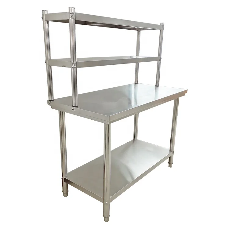 High Sales Commercial Work Table Over Table Shelf Stainless Steel Bench Shelf