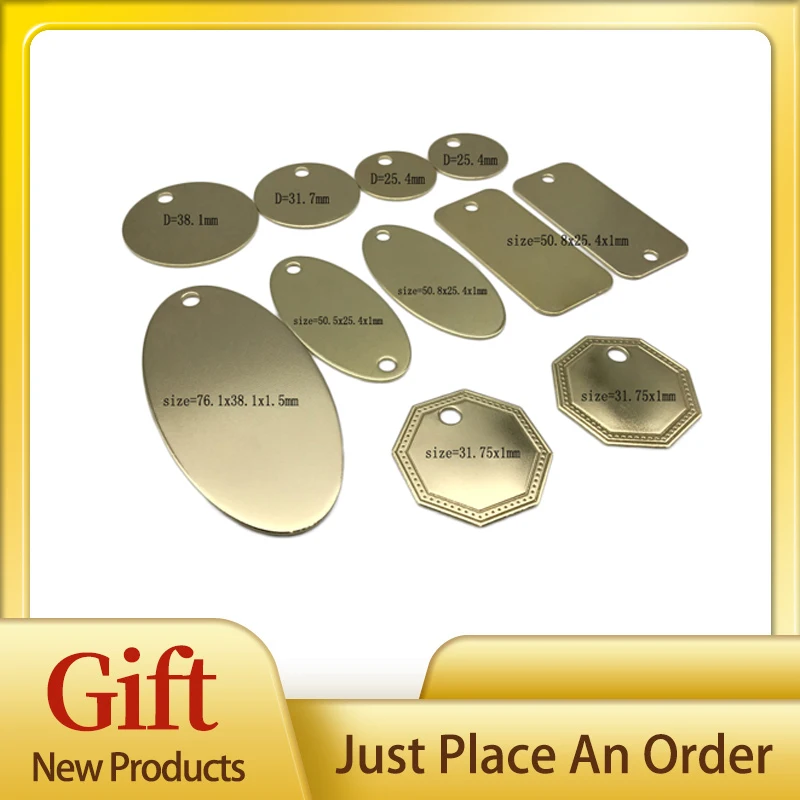 Индивидуальное предложение уникальный стиль нержавеющая сталь алюминиевая полированная латунь Металлическая пустая бирка для одежды