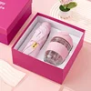 Rose Pink - Sunny Umbrella+Silicone Straw Cup