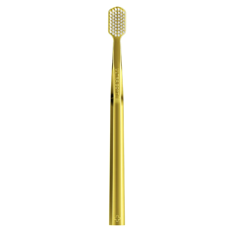 Luxury PBT Toothbrush in Gold and Silver High Quality Super Soft Bristles for Home Guests and Travel