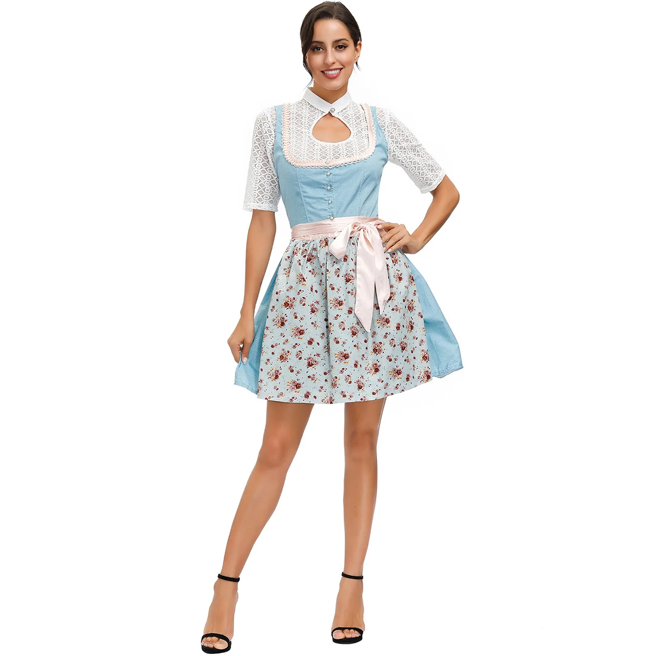 german dress for ladies KOJOOIN Women's Dirndl 3 Pieces Traditional Bavarian Oktoberfest Costumes Carnival Party Burgundy S : Clothing, Shoes & Jewelry Custom Measurements Authentic Dirndl Dress | Traditional