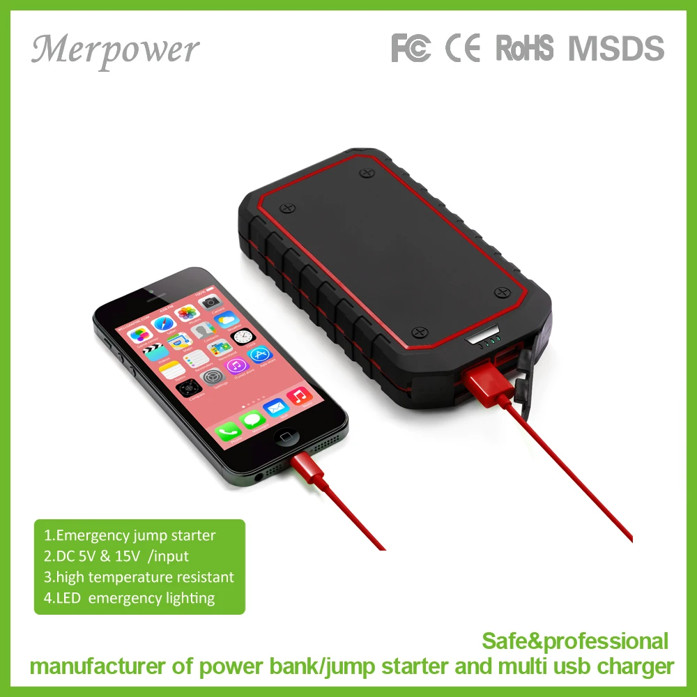 Оптовая продажа аварийный 12 В в многофункциональный автомобиль прыжок стартер 10000 мАч для автомобиля старт светодио дный свет